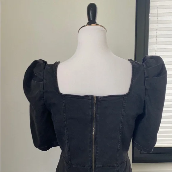 Haute Monde Black Puff Sleeve Mini Dress - Picture 3 of 7